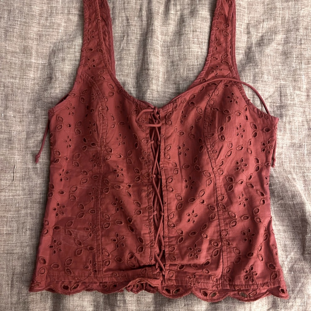 A&F eyelet top